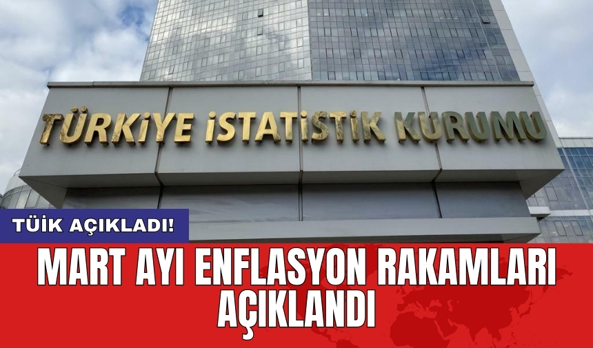 TÜİK açıkladı: Mart ayı enflasyon rakamları açıklandı