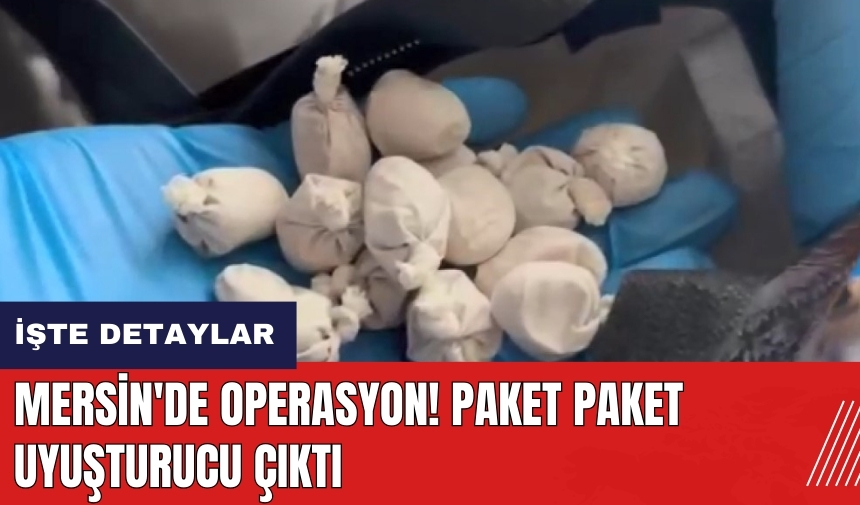 Mersin'de operasyon! Paket paket uyuşt*rucu çıktı