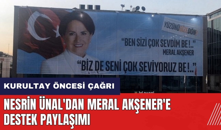 Nesrin Ünal'dan kurultay öncesi Meral Akşener'e destek paylaşımı