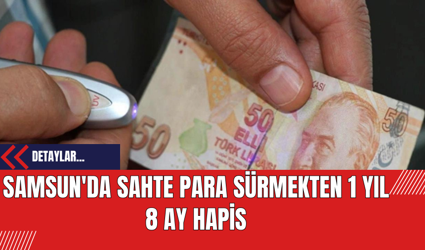 Samsun'da Sahte Para Sürmekten 1 yıl 8 ay hapis