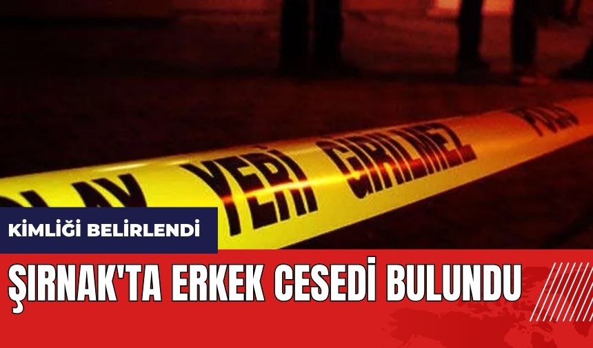 Şırnak'ta erkek ces*di bulundu