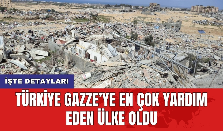 Türkiye Gazze’ye en çok yardım eden ülke oldu