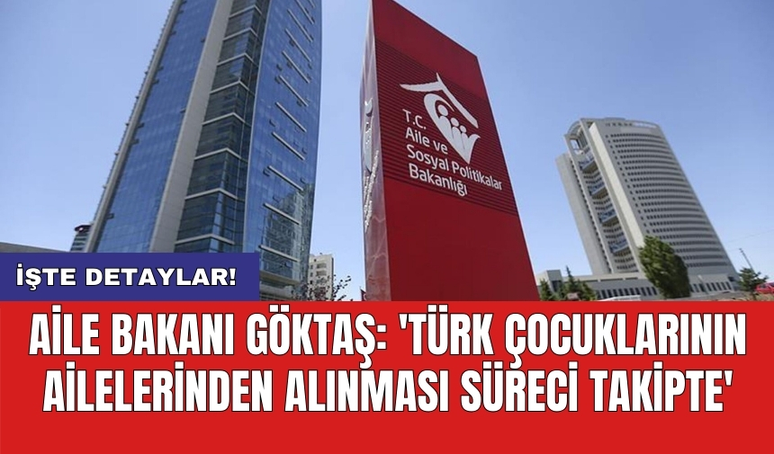 Aile Bakanı Göktaş: 'Türk çocuklarının ailelerinden alınması süreci takipte'