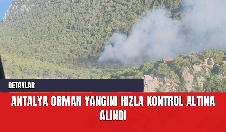 Antalya Orman Yangını Hızla Kontrol Altına Alındı