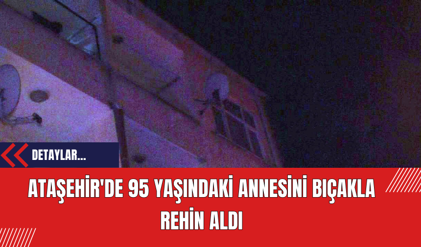 Ataşehir'de 95 yaşındaki annesini bıçakla rehin aldı