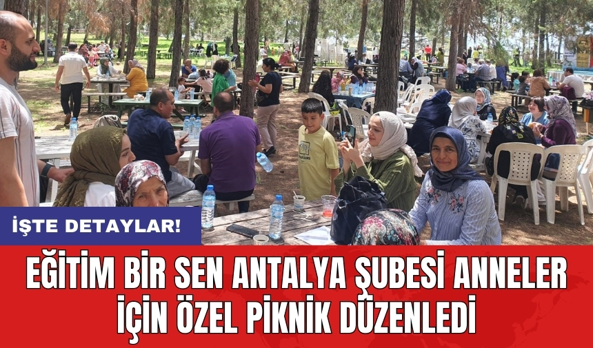 Eğitim Bir Sen Antalya Şubesi Anneler İçin Özel Piknik Düzenledi