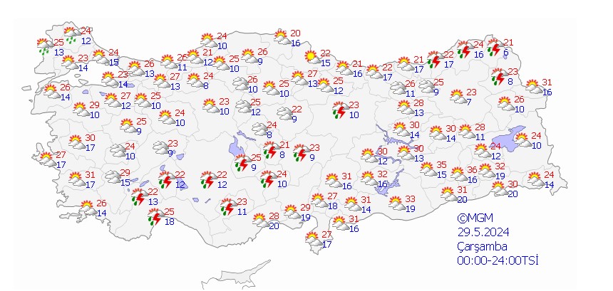 Meteoroloji'den gök gürültülü sağanak uyarısı