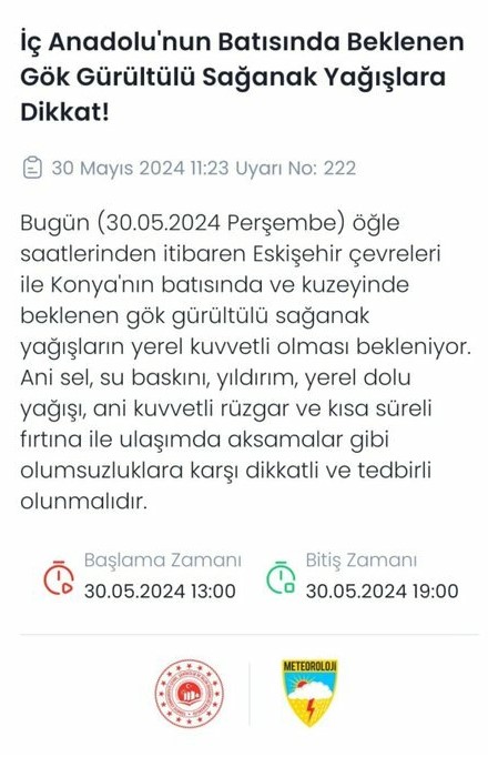 Meteoroloji'den çok sayıda il için sağanak uyarısı