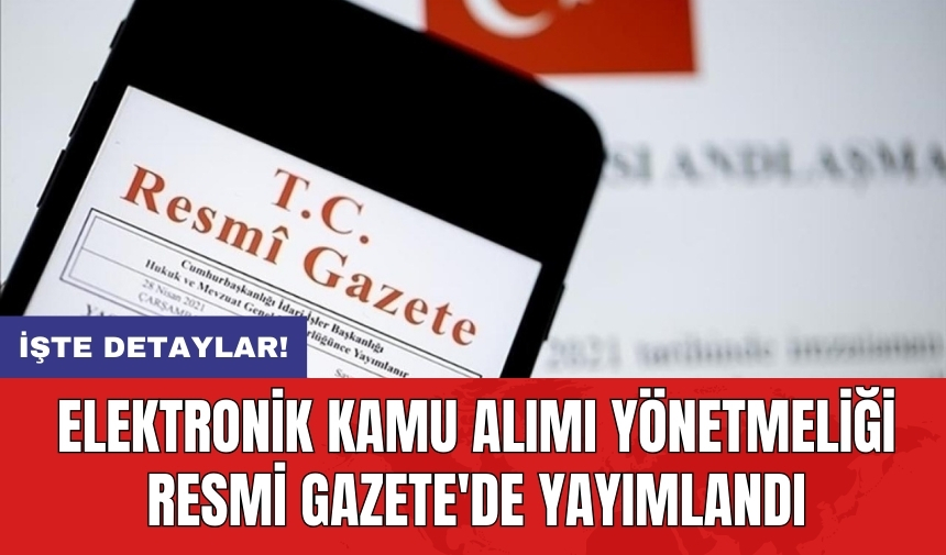 Elektronik Kamu Alımı Yönetmeliği Resmi Gazete'de Yayımlandı