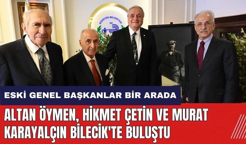 Eski genel başkanlar bir arada! Öymen - Çetin - Karayalçın Bilecik'te buluştu