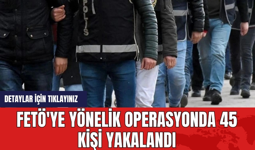 FET*'ye yönelik operasyonda 45 kişi yakalandı