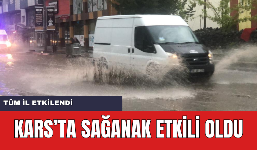 Kars'ta Sağanak Etkili Oldu