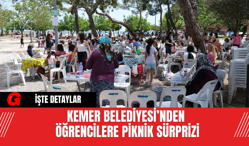 Kemer Belediyesi’nden Öğrencilere Piknik Sürprizi