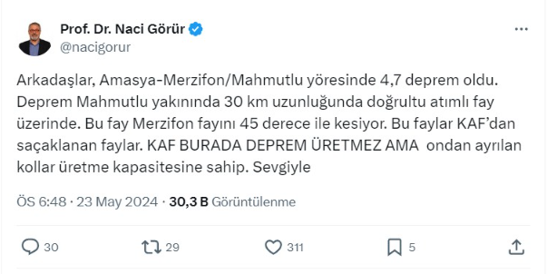 Naci Görür'den Çorum depremi için kritik açıklama!