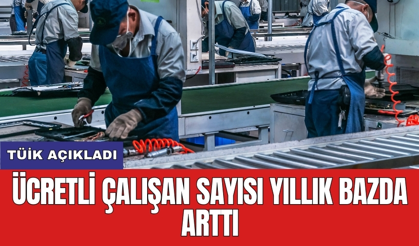 TÜİK açıkladı: Ücretli çalışan sayısı yıllık bazda arttı