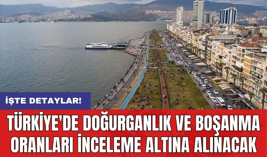 Türkiye'de doğurganlık ve boşanma oranları inceleme altına alınacak