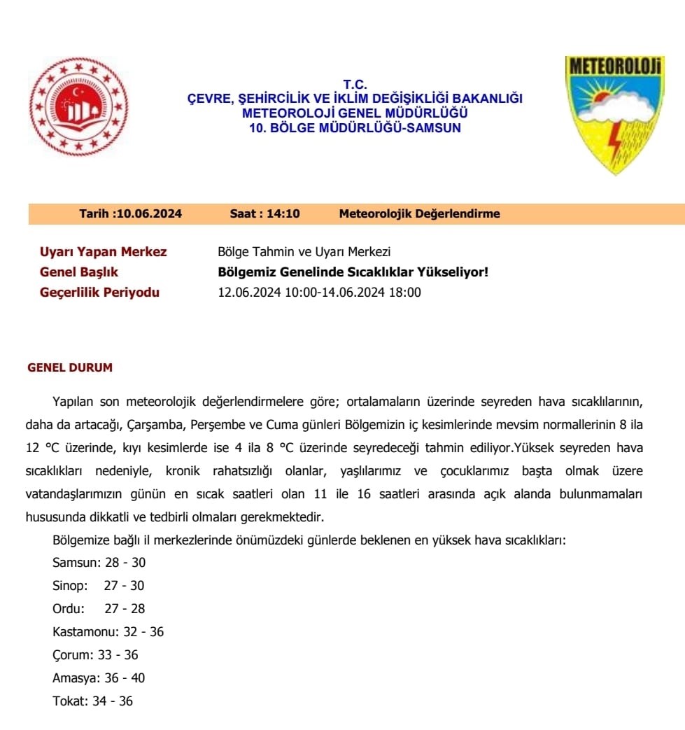 Samsun'da ormanlık alanlara girişler yasaklandı