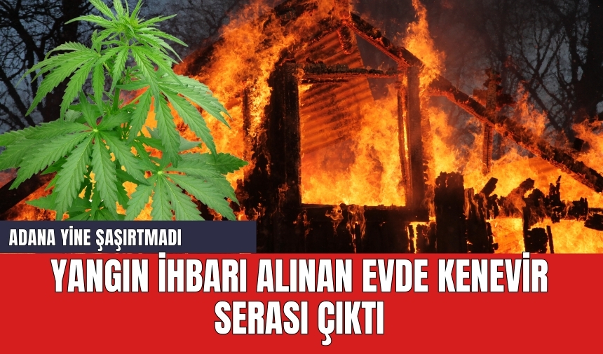 Adana'da garip ihbar! yangın çıkan evde ken*vir serası çıktı