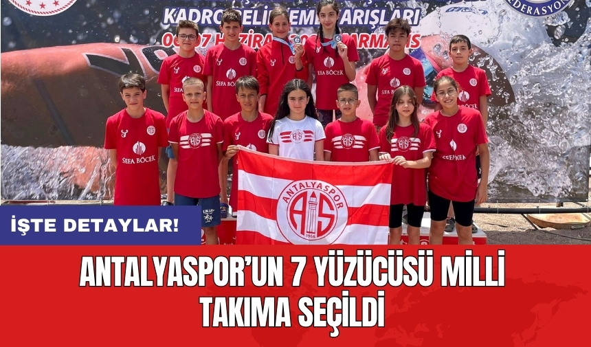 Antalyaspor’un 7 yüzücüsü milli takıma seçildi