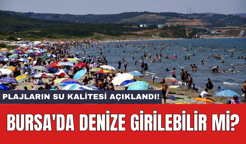 Bursa'da denize girilebilir mi? Plajların su kalitesi açıklandı!