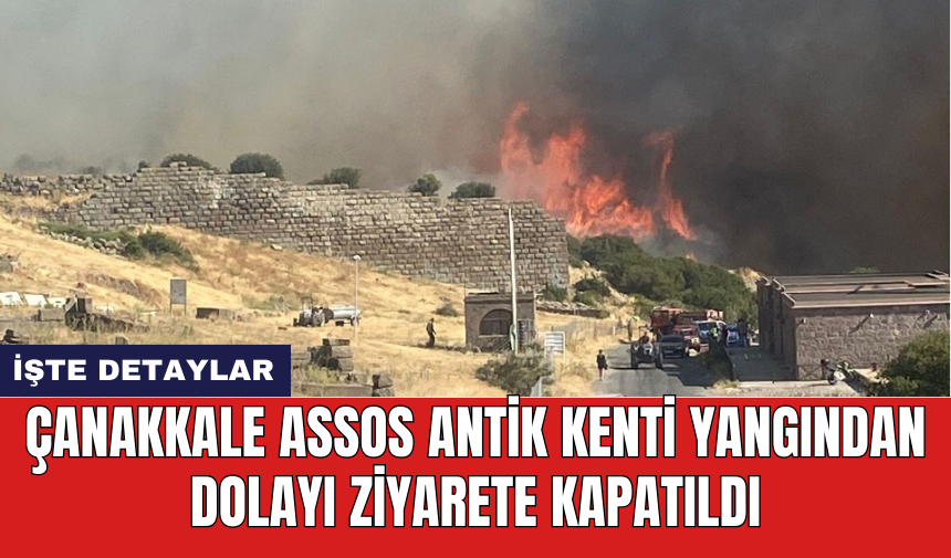 Çanakkale Assos Antik Kenti yangından dolayı ziyarete kapatıldı