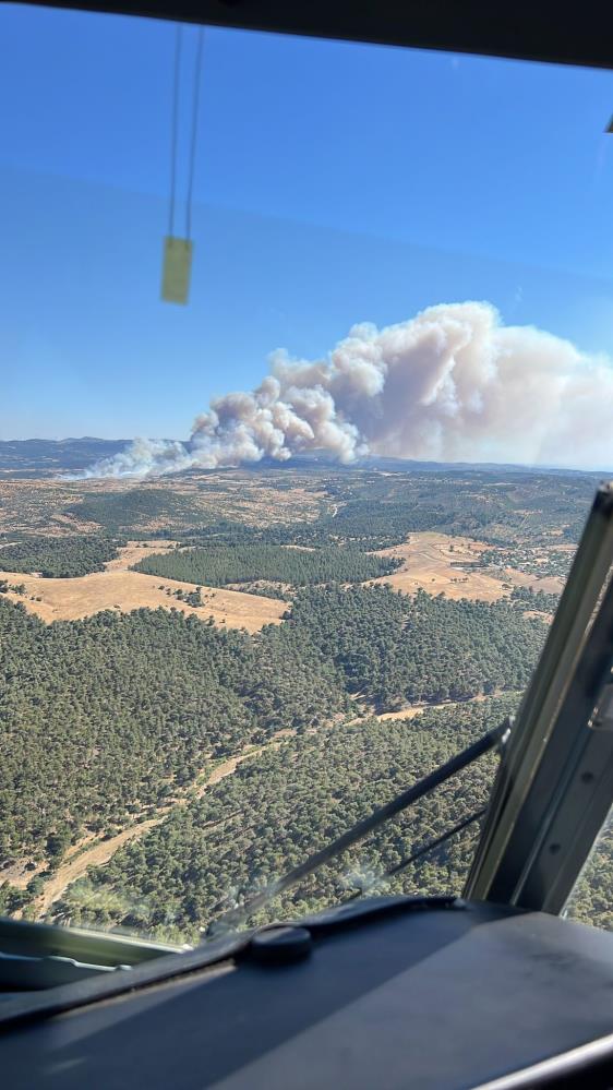 Çanakkale'de Başlayan Yangın Rüzgarın Etkisiyle Büyüdü