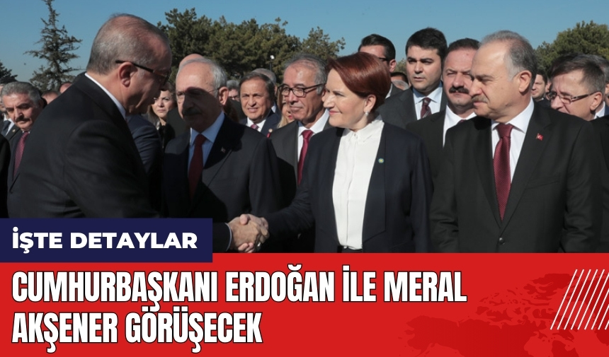 Cumhurbaşkanı Erdoğan ile Meral Akşener bugün görüşecek