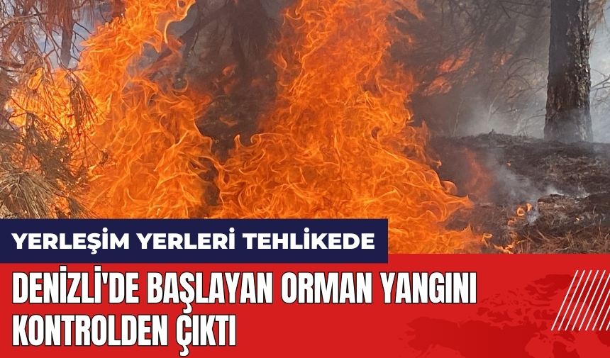 Denizli'de orman yangını kontrolden çıktı! Fabrika otel ve konutlar tehlikede