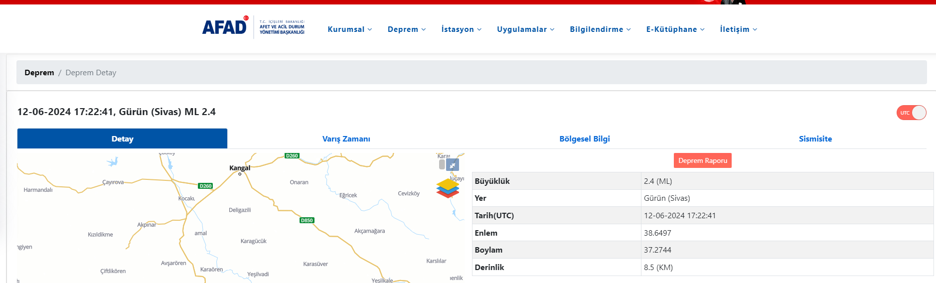 Deprem Ekran Görüntüsü