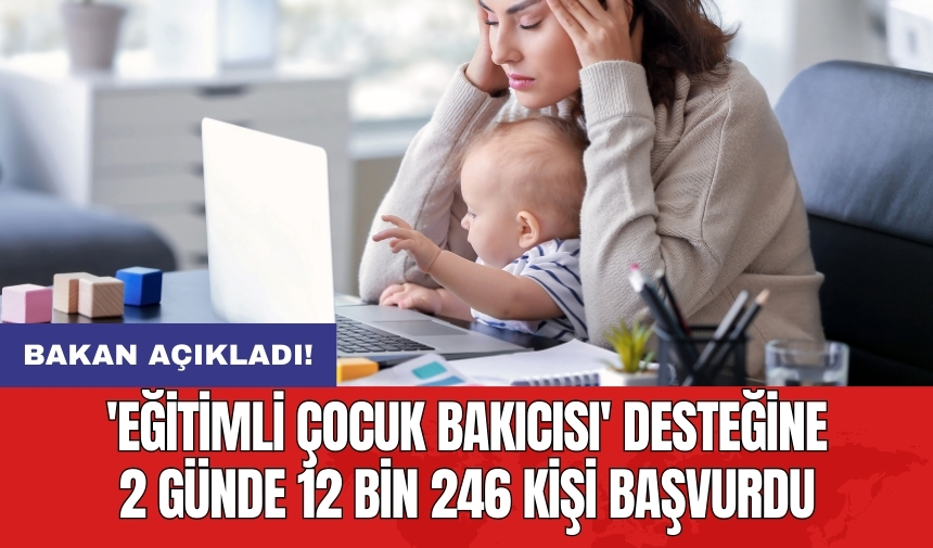 'Eğitimli çocuk bakıcısı' desteğine 2 günde 12 bin 246 kişi başvurdu