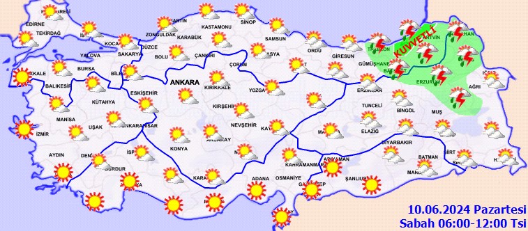 Meteoroloji'den o illere kuvvetli yağış uyarısı