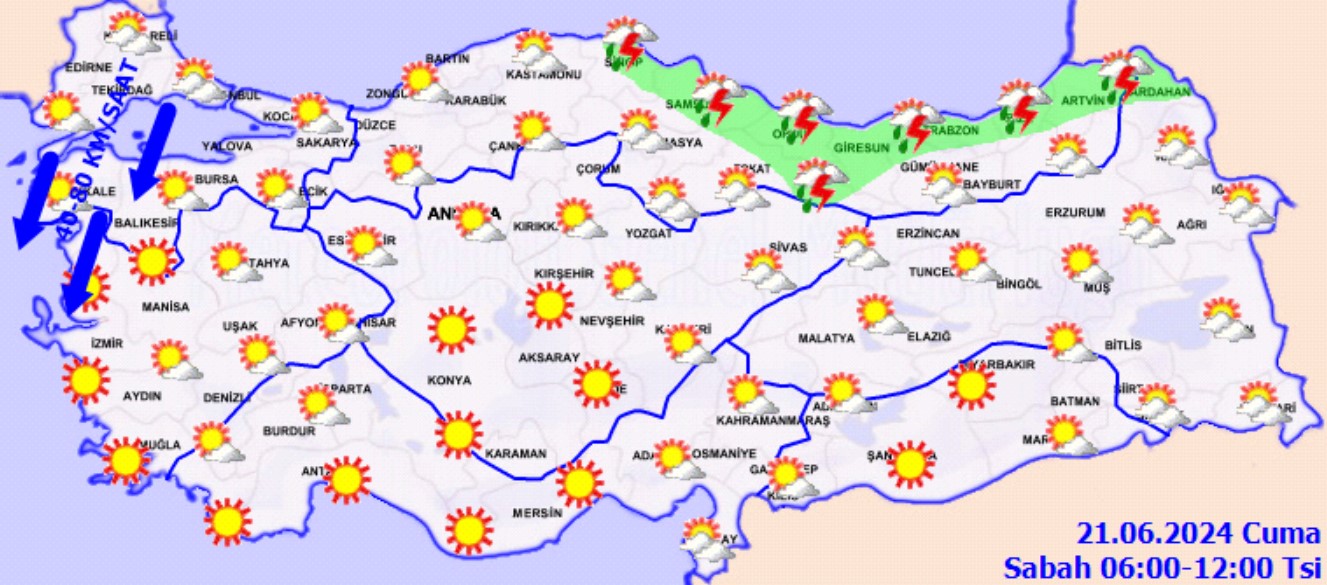 Meteorolojiden sarı kodlu alarm: 2 ilde sağanak yağış ve fırtına uyarısı