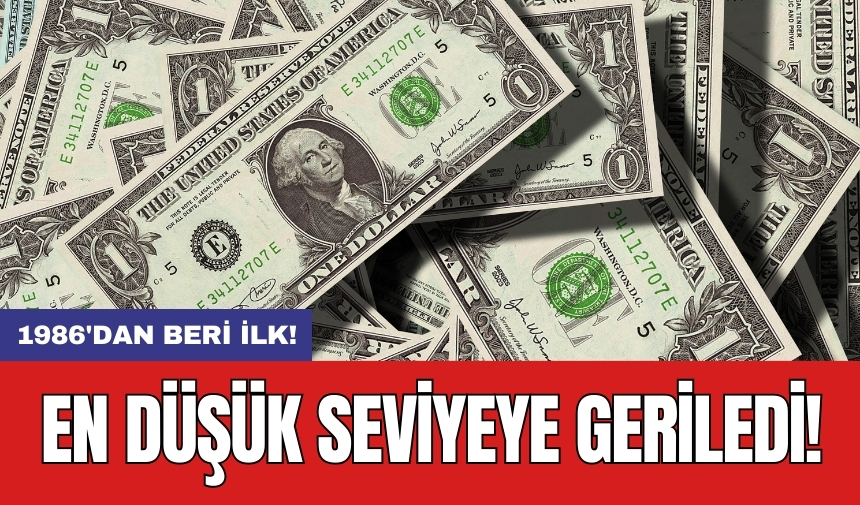 En düşük seviyeye geriledi: 1986'dan beri ilk!