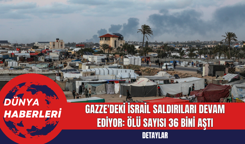 Gazze'deki İsrail Saldırıları Devam Ediyor: Ölü Sayısı 36 Bini Aştı