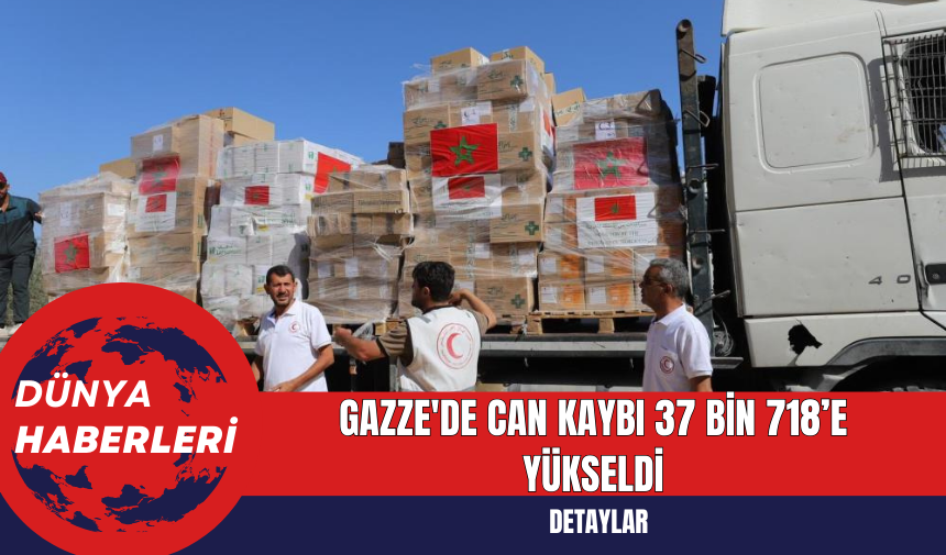 Gazze'de can kaybı 37 bin 718’e yükseldi