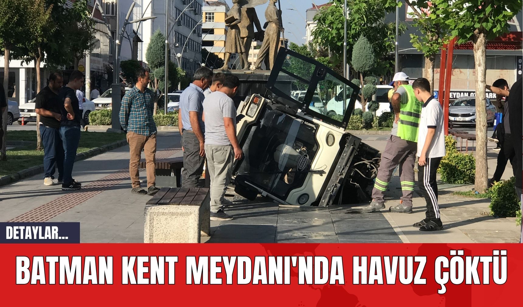 Batman Kent Meydanı'nda Havuz Çöktü