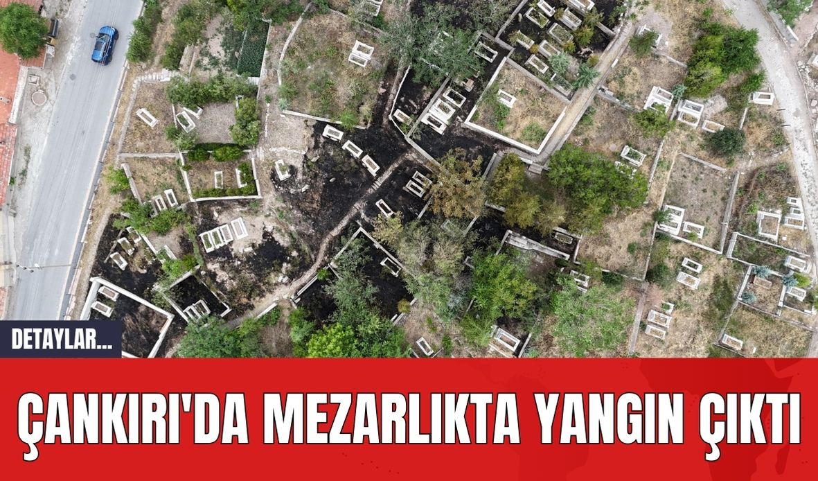 Çankırı'da Mezarlıkta Yangın Çıktı