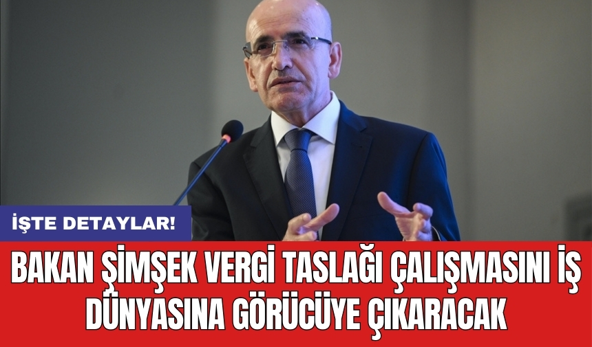 Bakan Şimşek vergi taslağı çalışmasını iş dünyasına görücüye çıkaracak