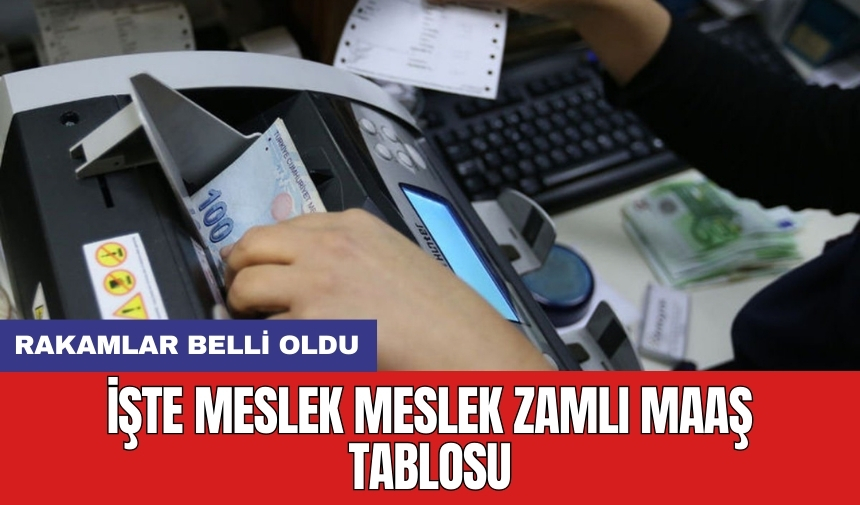 İşte meslek meslek zamlı maaş tablosu: Rakamlar belli oldu