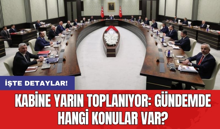 Kabine yarın toplanıyor: Gündemde hangi konular var?