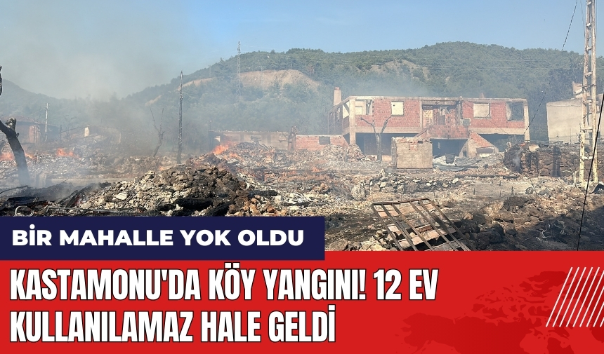 Kastamonu'da köy yangını! 12 ev kullanılamaz hale geldi