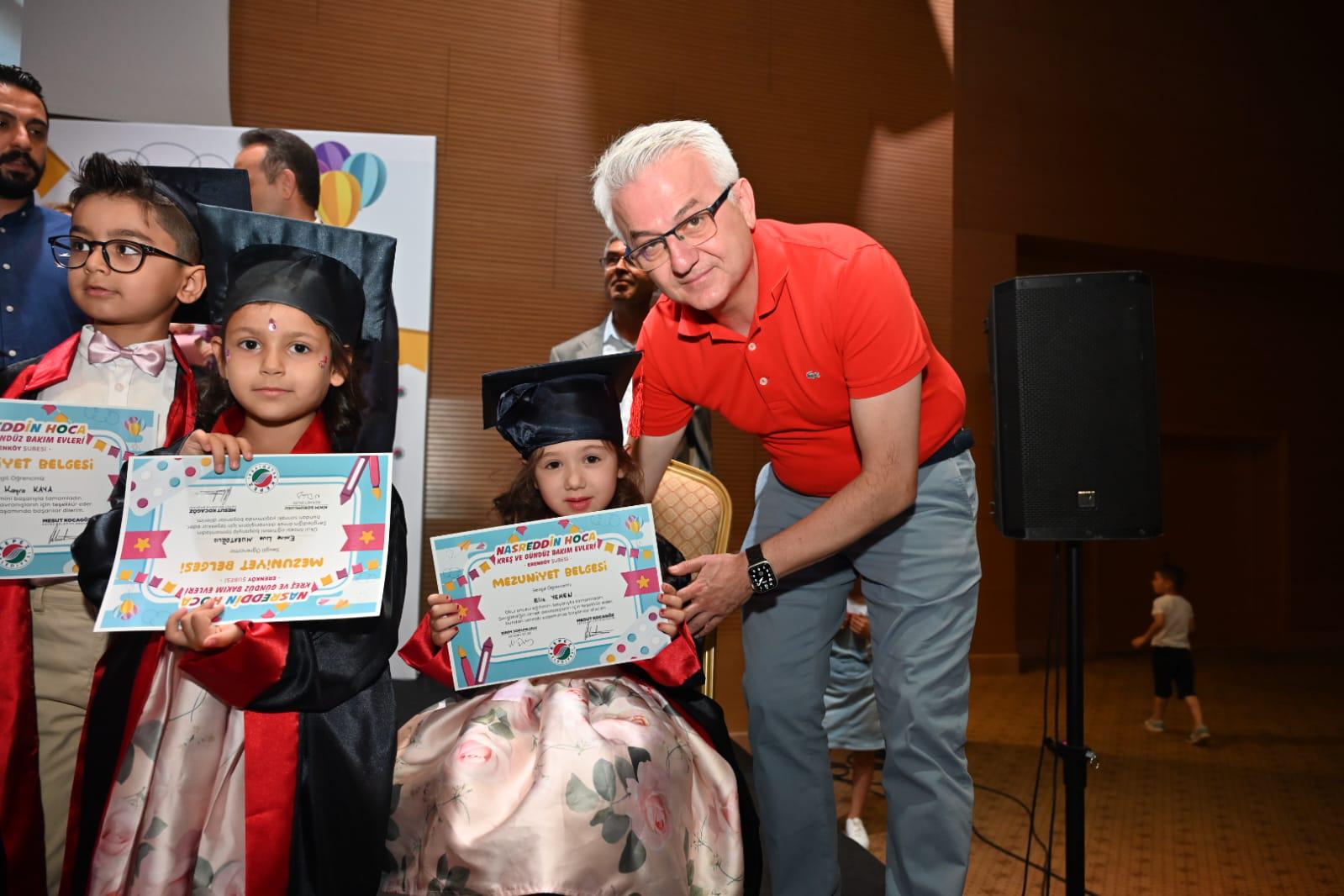 Kepez'de Nasreddin Hoca Kreşlerinde mezuniyet coşkusu yaşandı