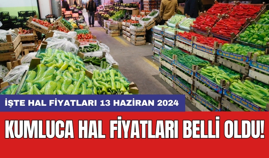 Kumluca hal fiyatları belli oldu! İşte hal fiyatları 13 Haziran 2024