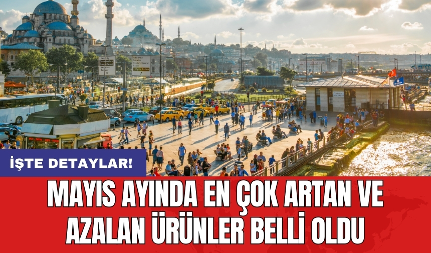 Mayıs ayında en çok artan ve azalan ürünler belli oldu