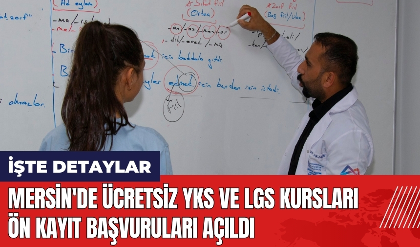 Mersin'de ücretsiz YKS ve LGS kurs ön kayıt başvuruları açıldı