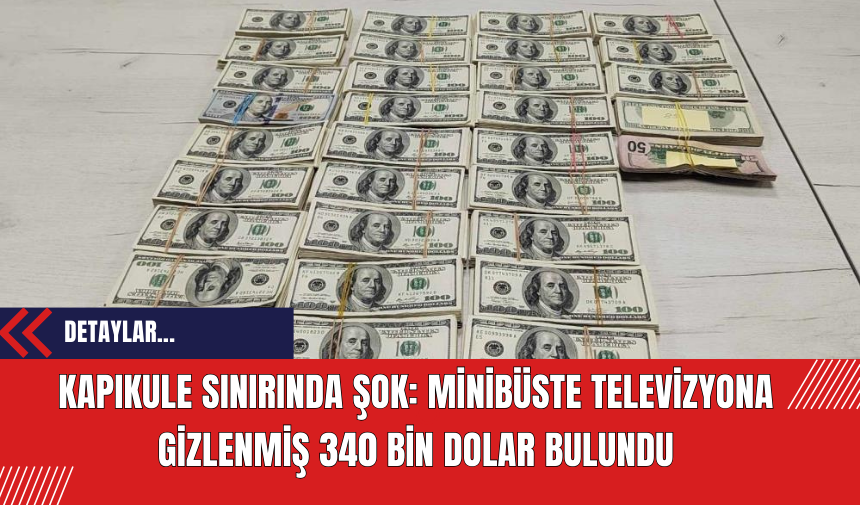 Kapıkule Sınırında Şok: Minibüste Televizyona Gizlenmiş 340 Bin Dolar Bulundu