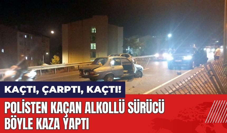 Muğla Menteşe'de polisten kaçan alkollü sürücü böyle kaza yaptı