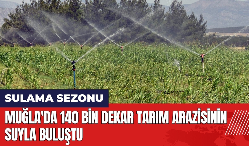 Muğla'da 140 bin dekar tarım arazisinin suyla buluştu