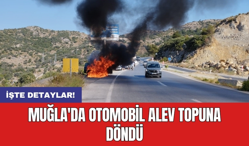 Muğla'da otomobil alev topuna döndü