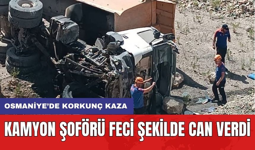 Kamyon Şoförü Feci Şekilde Can Verdi